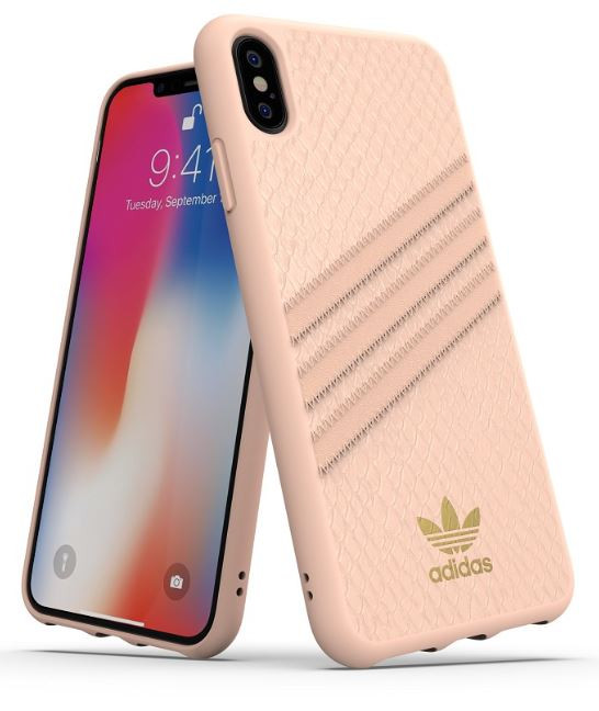 Adidas Iphone XS Max (2018) Stripes Snap Back Phone Case Pink-Gold