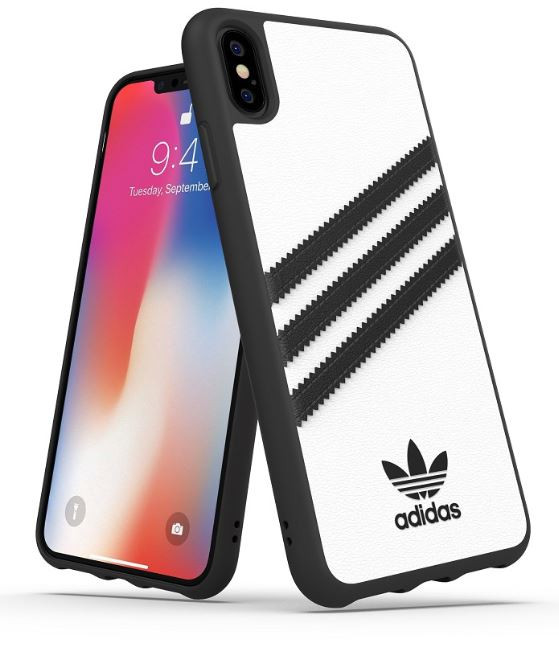 Adidas Iphone XS Max (2018) Stripes Snap Back Phone Case White-Black