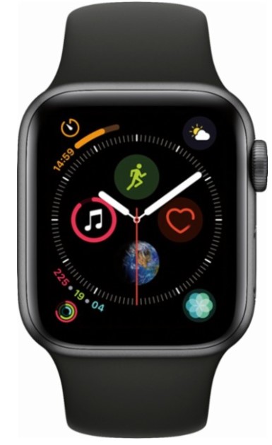 Apple Watch Series 4 (GPS) 40mm Space Gray With Black Sport Band(662)