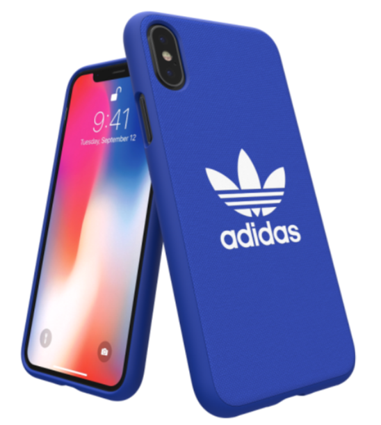 Adidas iPhone X Moulded Back Phone Case Blue