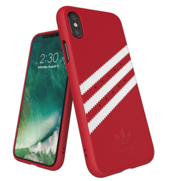 Adidas iPhone X Moulded Back Phone Case Royal Red-White