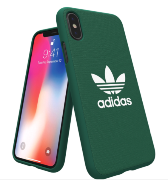 Adidas iPhone X Moulded Back Phone Case Green