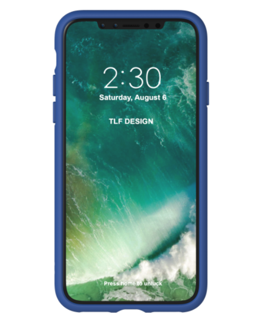 Adidas iPhone X Moulded Back Phone Case Royal Blue-White