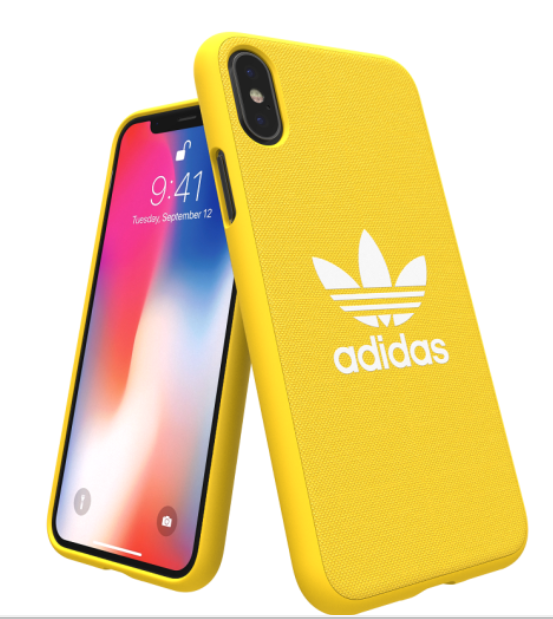 Adidas iPhone X Moulded Back Phone Case Yellow